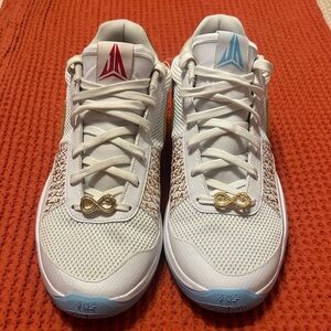 Nike White and Gold Athletic Shoes